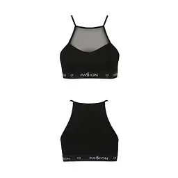 Спортивний топ з прозорою вставкою Passion PS006 TOP M, black - мініатюра 5