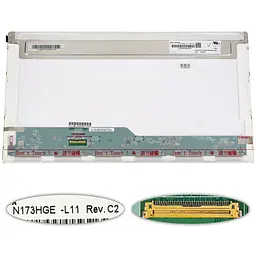 Матриця 17.3" N173HGE-L11 (1920*1080 40pin LED NORMAL матова роз'єм зліва внизу) для ноутбука (renew)