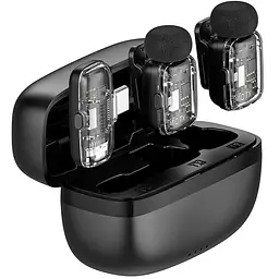 Петличний бездротовий мікрофон WIWU WM008 Dual-mic ANC Type-C Black