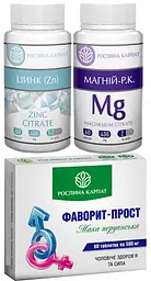 Програма для чоловічого здоров'я, Фаворит прост, Цинк, Магній Р.К "Рослина Карпат"