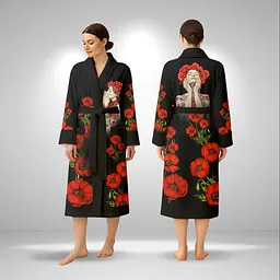 Кімоно жіноче з плюшевого велюру Mystic Blossom 29495 L