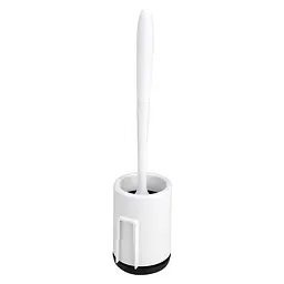 Йоржик для унітазу МВМ My Home клейкий настінний BP-12, білий з чорним (BP-12 WHITE/BLACK)