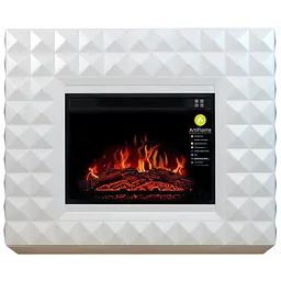 Камінокомплект ArtiFlame DIAMOND AF23S БІЛИЙ Б'ЯНКО (зі звуком) - мініатюра 2