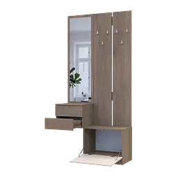Передпокій Doros Сола 2+3 Канноло/Кашемір ДСП / дзеркало 105х40х215 (42005234) - мініатюра 2