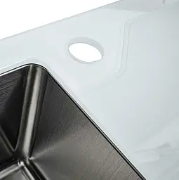 Кухонна мийка Platinum HANDMADE WHITE GLASS (SP000034807) - мініатюра 5