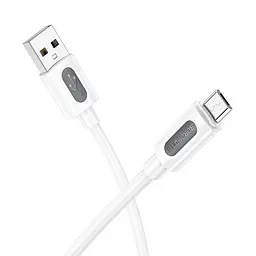 Дата кабель Borofone BX114 Structure USB to MicroUSB 2.4A (1m) White - мініатюра 2