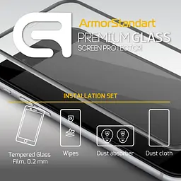 Захисне скло для Apple iPhone 12 mini, Glass.CR, прозоре, без рамки, 2.5D, 9H, повноклеєве по всій поверхні, глянцеве, протиударне, сумісне з чохлами, ArmorStandart (ARM57195) - мініатюра 7