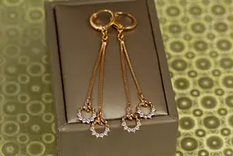 Сережки підвіски Xuping Jewelry віночок 6,4 см золотисті