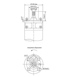 Насос відцентровий свердловинний DONGYIN 6SP30-22 380В 22кВт H 250(168)м Q 700(500)л/хв Ø145мм +пульт (з 3х частин) (7777333) - мініатюра 4