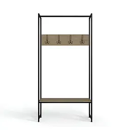 Вішалка модульна підлогова Ferrum-decor Треліс 12 180x90x38 чорний ДСП Дуб Сонома 16мм (FRD-104310)