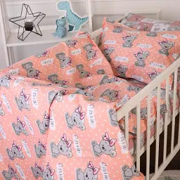Комплект постельного белья MirSon Бязь 20-0028 Little girl Teddy 160x220 см розовый (2200010266740)