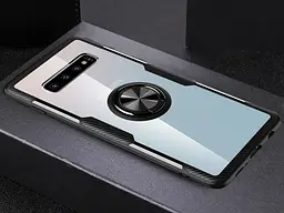 Чохол бампер Primolux Ring Magnetic Stand для смартфона Samsung Galaxy S10 (SMG973) Black - мініатюра 4