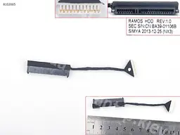 Шлейф HDD/SSD для Samsung NP200A5B NP300V4A NP300V5A NP400B4B NP700G7A, L=60mm