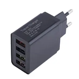 Зарядка для телефон чорна Fast Charge AR430 (6926) блочок для зарядки телефону на 4 роз'єми - мініатюра 2