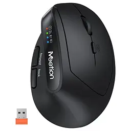 Мишка Meetion BTM008 Wireless/Bluetooth Black (MT-BTM008-A) - мініатюра 1