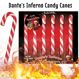 Гострі льодяники-тростини Archie McPhee Dante's Inferno Hot Candy Canes 108г - мініатюра 3