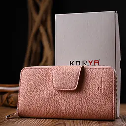 Жіночий шкіряний гаманець KARYA 18,5х9,5х3 см acs0024142 - мініатюра 9