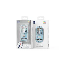 Маніпулятор миша бездротова WIWU Crystal Magnetic Wirless Mouse WM105 (Dual-bluetooth +2.4G three-mode) Сірий - мініатюра 2