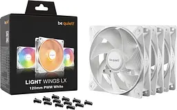 Вентилятор be quiet! Light Wings LX 120mm PWM 3-Pack White (BL122) - мініатюра 4