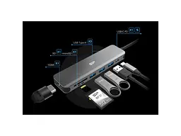 Док-станція Silicon Power SU20 7 in 1 HDMI USB-C PD 60W (SPU3C07DOCSU200G) - мініатюра 4
