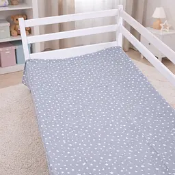 Дитяча постільна білизна MIRSON TEENAGER фланель Grey Stars 200х220см (2200012804629) - мініатюра 8