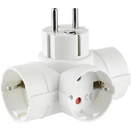 Трійник з заземленням Electraline 16А 250В 55040