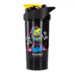 Шейкер Progress Nutrition 'Cossack Free Mustache' The Will To Life 700 мл, Black