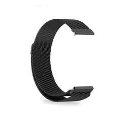 Металевий ремінець Watchbands Milanese Loop Samsung Galaxy Watch 4 Classic 42mm - чорний ширина кріплення 20мм (WB00S4MMILANESE2442) - мініатюра 2