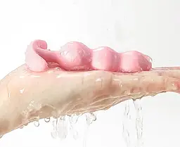 Потрійна анальна пробка з рожевого латексу Афродита Пробка Л Рожева 100430 - мініатюра 4
