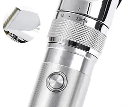 Професійна акумуляторна машинка для стрижки волосся Promotec PM 358 Срібло - мініатюра 5