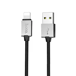 USB Cable Hoco U49 Refined Steel Lightning Black 1.2m