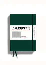 Блокнот Leuchtturm1917, Середній, Forest Green, Клітинка (367257)
