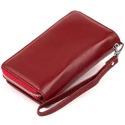 Гаманець зі шкіри на клямці ST Leather 19341 бордовий - мініатюра 2