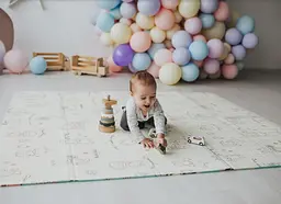 Дитячий двосторонній складаний килимок Poppet Пригоди ведмедиків і Танець панд, 150х180 см (PP003-150) - мініатюра 9