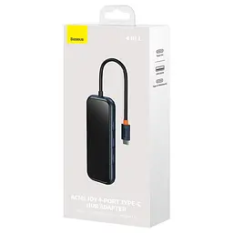 Перехідник Baseus Hub AcmeJoy 4-Port Type-C (USB3.0*3+Type-C PDData*1) (WKJZ) Dark Gray - мініатюра 5