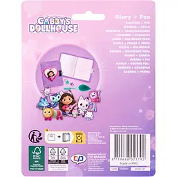 Блокнот Gabby's Dollhouse пухнастий на замочку з ручкою (GD99988) - мініатюра 3