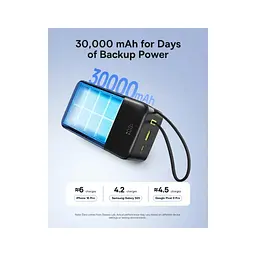 Батарея універсальна Baseus EnerFill FC51 Bipow2 Pro 30000mAh 22,5W build cab.USB-C black (E0028100) - мініатюра 10
