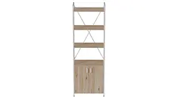 Етажерка 4/60 Ferrum-decor Серії Конект з тумбою 179x60x28 Білий ДСП Артизан (FRD-104492) - мініатюра 4