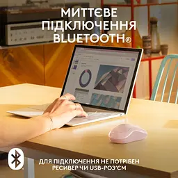 Мишка Logitech M240 Silent Bluetooth Rose (910-007121) - мініатюра 3