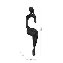 Декоративна статуетка MBM My Home Людина мислить чорна (DH-ST-27 BLACK) - мініатюра 2