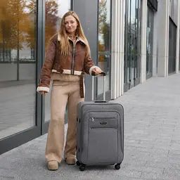 Валіза з розширенням Wings 2501 середня 63л сіра (2501-M-Grey) - мініатюра 7
