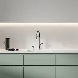 Змішувач для кухні з гнучким виливом Omnires Vita black/chrome (VI6350BLCR) чорний/хром - мініатюра 3