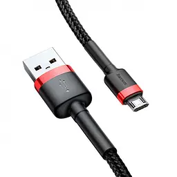 Кабель Baseus Cafule Cable USB to MicroUSB 2.4A 1m CAMKLF-B91 Black-Red - мініатюра 4