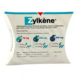 Харчова добавка до корму для котів і собак Zylkene 75 мг для зниження стресу, 1 капсула