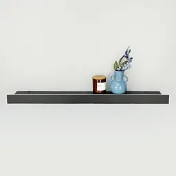 Настінний LED світильник Line F із функцією полички 80 см Арт. WB 029/800 BK - мініатюра 6