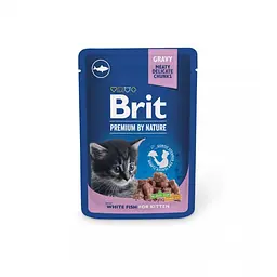 Вологий корм Brit Premium Cat pouch для кошенят, біла риба, 100 г - мініатюра 4