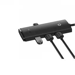 USB-хаб Baseus Lite Series 4-Port USB-A HUB Adapter (USB-A to USB 3. 0x4) 1m чорний - мініатюра 2