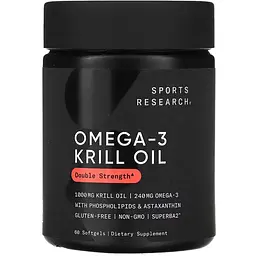 Риб'ячий жир Sports Research Omega-3 Krill Oil 1000 мг 60 капсул