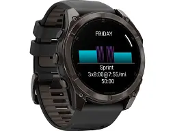 Спортивний годинник Garmin Fenix 8 51mm AMOLED Sapphire Carbon Gray DLC Titanium w. Black/Pebble Gray S. Band (010-02905-20/21) - мініатюра 2