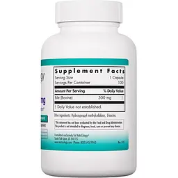 Екстракт бичачої жовчі Nutricology Ox Bile 500 мг 100 капсул (ARG-50850) - мініатюра 2